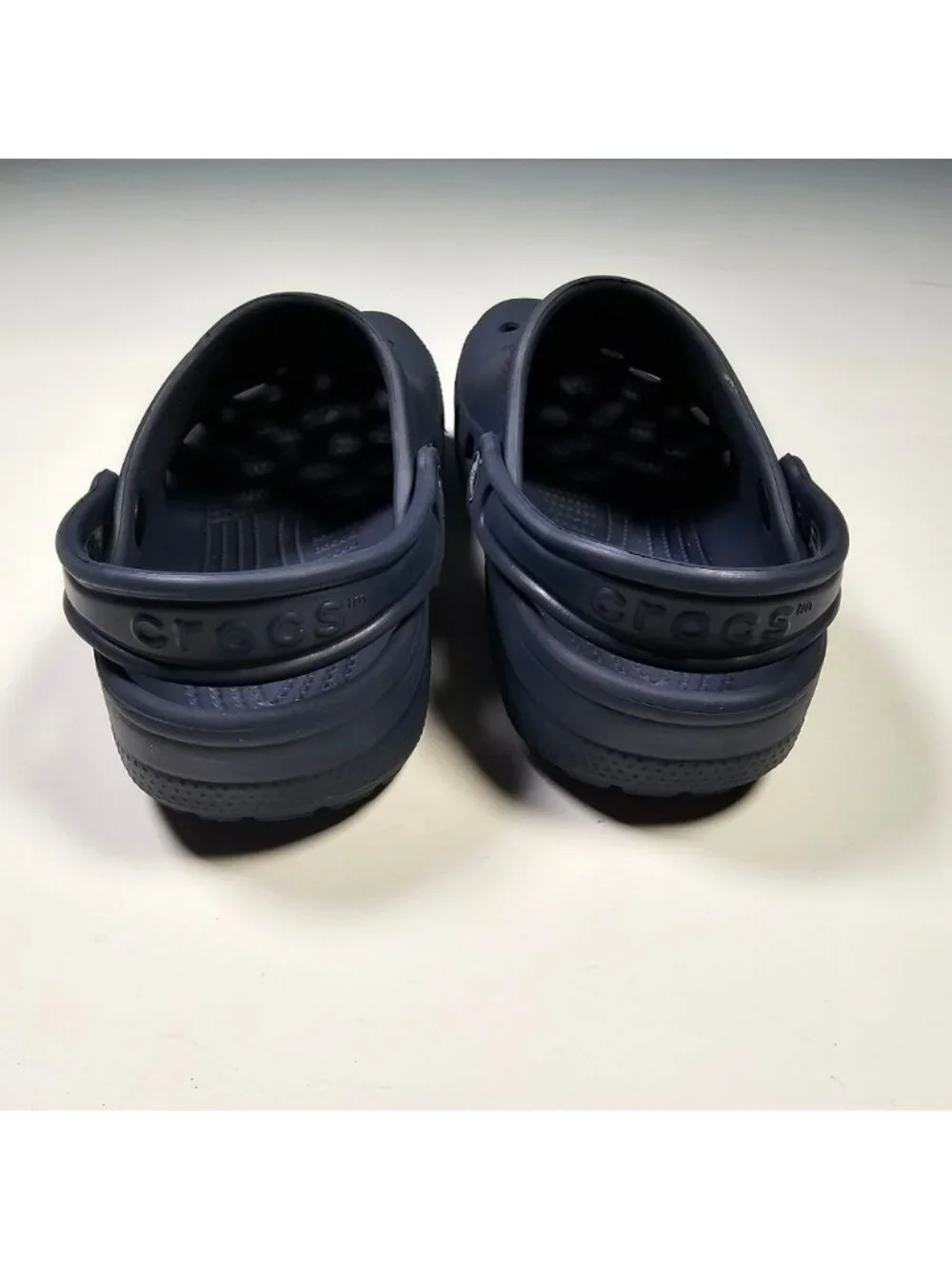Crocs Clogs Sandals Shoes w/ Adjustable Heel Strap Junior Size 3 Navy Blue